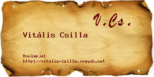 Vitális Csilla névjegykártya